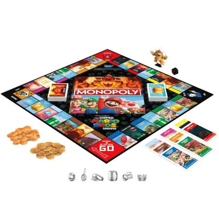 Monopoly - Super Mario Bros Edizione ispirata al film, gioco da tavolo per bambini e bambine, contiene la pedina di Bowser