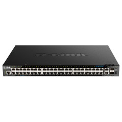 D-Link DGS-1520-52MP switch di rete Gestito L3 Gigabit Ethernet (10 100 1000) Supporto Power over Ethernet (PoE) 1U Nero