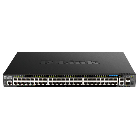 D-Link DGS-1520-52MP switch di rete Gestito L3 Gigabit Ethernet (10/100/1000) Supporto Power over Ethernet (PoE) 1U Nero