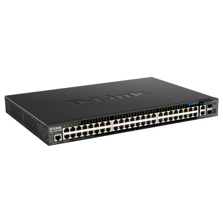 D-Link DGS-1520-52MP switch di rete Gestito L3 Gigabit Ethernet (10/100/1000) Supporto Power over Ethernet (PoE) 1U Nero