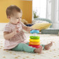 Fisher-Price Piramide 5 Anelli Eco, in Materiali Vegetali, Giocattolo Impilabile per Bambini 6+Mesi