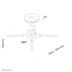 Neomounts BEAMER-C50 Supporto a soffitto beamer - alt. 18,5 cm - mobilità completa