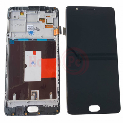 DISPLAY LCD TFT FRAME PER ONEPLUS 3 A3000 A3003 3T A3010 TOUCH SCREEN VETRO NERO