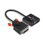 Lindy 38189 cavo e adattatore video 0,1 m DVI-D VGA (D-Sub) Nero