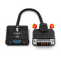 Lindy 38189 cavo e adattatore video 0,1 m DVI-D VGA (D-Sub) Nero