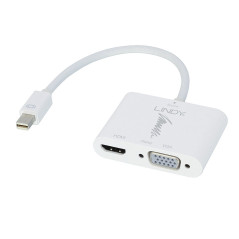 Lindy 41070 cavo e adattatore video Mini DisplayPort HDMI + VGA (D-Sub) Bianco