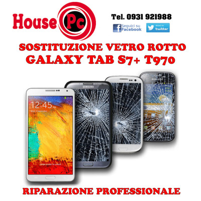 Reemplazo de vidrio roto Samsung Galaxy Tab S7+ T970 T976B Plus Reparación de pantalla Lcd