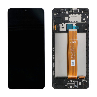 ÉCRAN LCD POUR SAMSUNG GALAXY A12 A127 CADRE ÉCRAN TACTILE VERRE NOIR