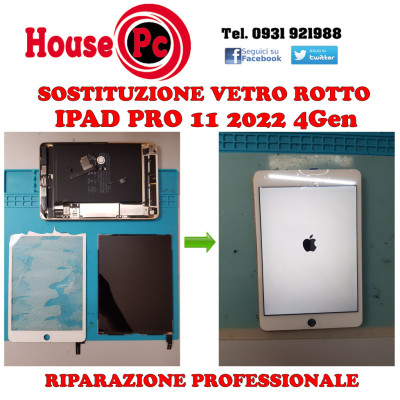 Sostituzione Riparazione Vetro Display Lcd IPAD PRO 11 2022 4th GEN