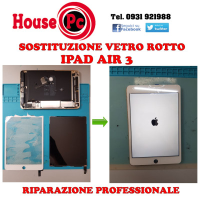 Sostituzione Vetro Apple IPAD AIR 3 A2153, A2152, A2123 Riparazione Display Lcd