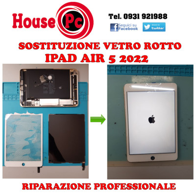 Sostituzione Vetro Apple Ipad Air 5 2022 A2589 A2591 Riparazione Display Lcd