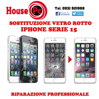 Riparazione Vetro Display lcd Iphone 15 15 Plus 15 Pro 15 Pro Max sostituzione