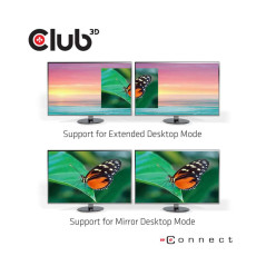 CLUB3D USB3.2 Gen1 Type A to DisplayPort™1.2 Dual Monitor 4K60Hz Video Splitter